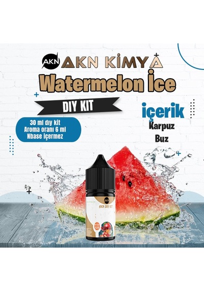 Watermelon Ice Dıy Kit Karpuz Buz Gıda Aroması %20 Oranda Aroma İçerir Hazır Değildir 30 Ml