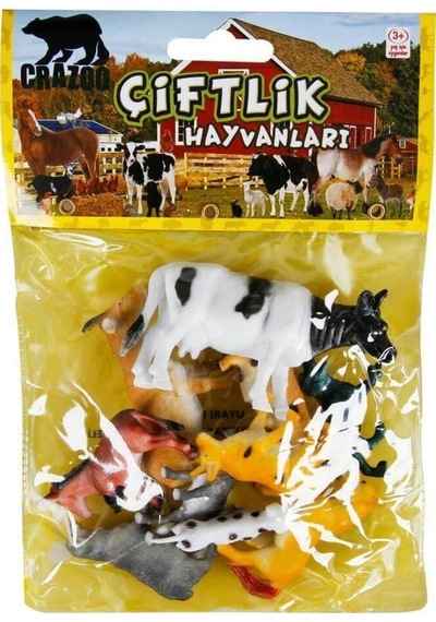 Crazoo Çiftlik Hayvanları Poşetli Hayvan Oyun Seti
