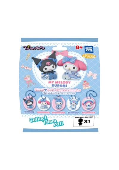 Twinchees My Melody Ve Kuromi Mavi Şirin Elbiseli Anahtarlık Figür Serisi