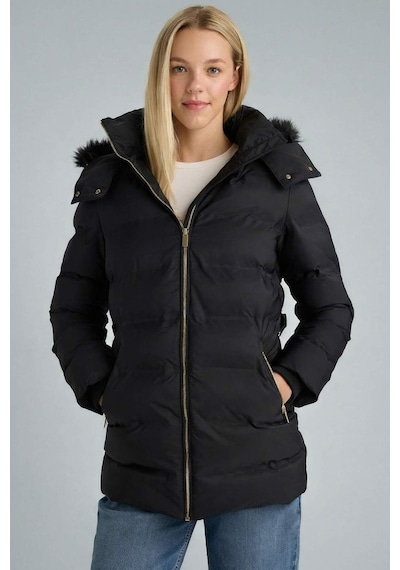Defacto Su Geçirmez Regular Fit Kapüşonlu Parka F7424ax26spbk27 Siyah-bk27