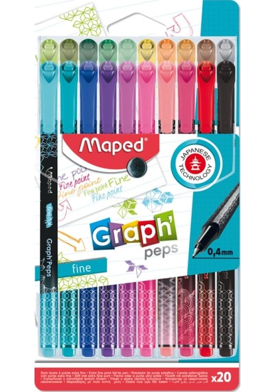 Maped Offis Ve Kırtasiye 749051 Desenli Fineliner Keçeli Kalem Çok Renkli