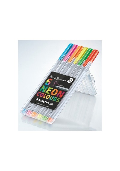 6'lı Neon Renkli Fineliner Kalem Seti, Eğlenceli Ve Canlı