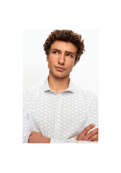 D'S Damat Twn Slim Fit Beyaz Baskılı Easy Iron Gömlek 2ef02hd402880 Beyaz