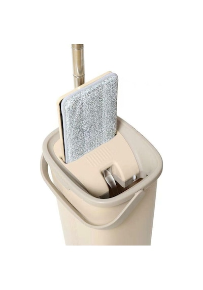 Spin Mop Tablet Mop Krem 5 L + Yedek Mop Bez 4 Adet