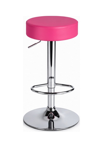 Bürocci Moni Bar Sandalyesi - Pembe - 9511q0120 - Paslanmaz Krom Kaplı Metal Ayak