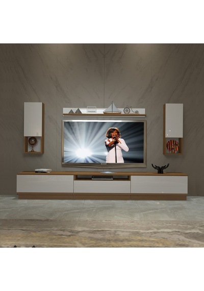Decoraktiv Trendstyle 270das Slm Tv Ünitesi Tv Sehpası Ceviz - Beyaz