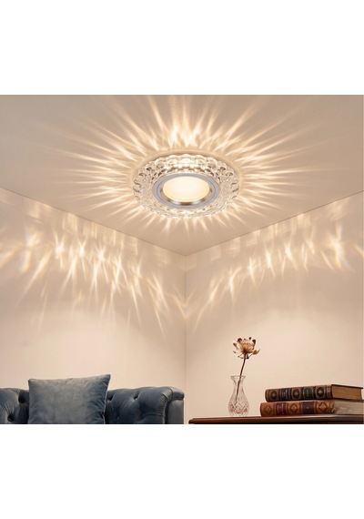 1 Adet Noas Yl65 1667 Geras Led Çerçeveli 4000k Kristal Cam Spot Gu10 Duy Rekli