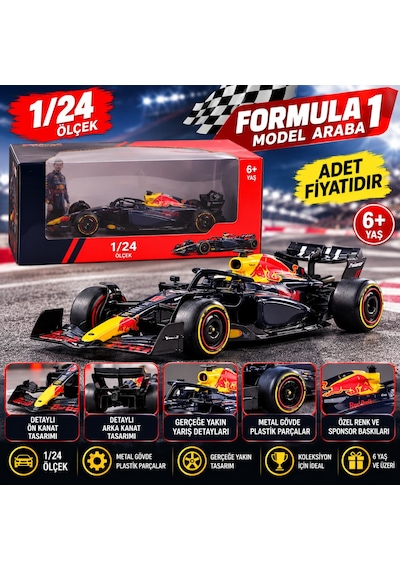 Kzl-f2401 1 24 F1 Red Bull Formula Racıng 24 Siyah