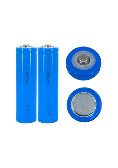 Hedyex 18650 Şarjlı Pil Çıkıntılı Başlıklı Fener Pili 3.7v Li-ion 2li