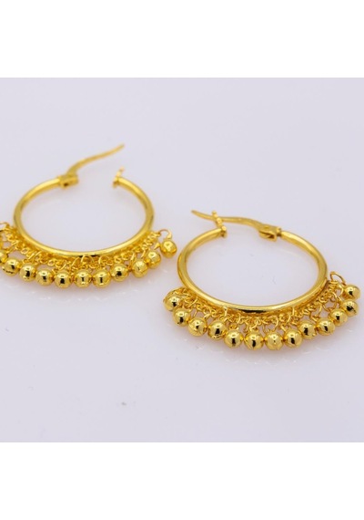 22 Ayar Altın Küpe 2cm Sallantılı Salkım Halka Küpe Lkkp1327