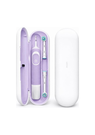 Oral-b Şarjlı Diş Fırçası İçin Saklama Kabı - Sadece Oral-b Pro 1, Vitality Pro, Vitality Ve Starter Pack Serisine Özel Diş Fırçası Seyahat Kutusu Lila