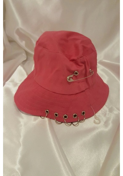 Şapka Bucket Şapka Balıkçı Kova Şapka Unisex Yuvarlak Şapka Şeker Pembe Zincir Piercing Li ÇoK Renkli Çok Renkli