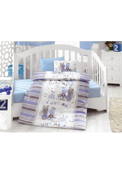 Cottonbox Ranforce Bebek Nevresim Takımı Midilli Mavi