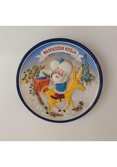 Tabak Seramik Nasreddin Hoca Ve Eşşeği Duvar Masa Süsü Dekor