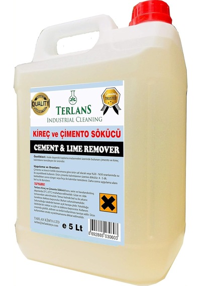 Terlans İnşaat Sonrası Harç Çimento Temizleyici Ve Kireç Sökücü 5 Kg Cement Lime Remover