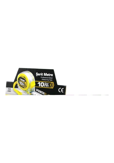 12 Adet 10mt X 25mt Şeffaf Stoplu Şerit Metre 5580 Standart