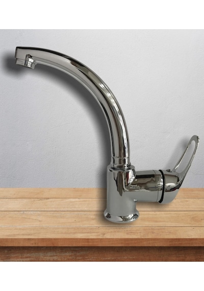 Armilla Sıcak Soğuk Çift Su Girişli Banyo Lavabo Bataryası Kuğu Delta Kaliteli Ağır Gövde Gümüş