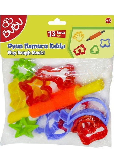 Bu-bu Oyun Hamuru Kalıbı Merdaneli 13 Parça Bubu-hk0011 Çok Renkli