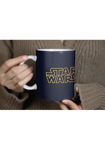 Star Wars Darth Vader Temalı Kupa Bardak - Karanlık Güç Film Koleksiyon Beyaz