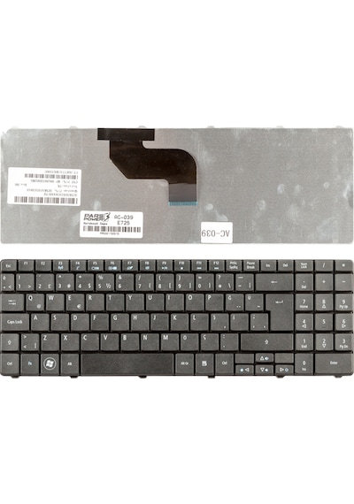 Acer Uyumlu Nsk-Gfb0T, Nsk-Gfb1D Notebook Klavye Siyah Tr