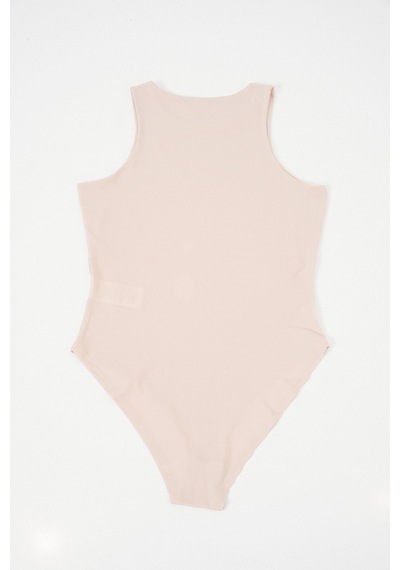 Bigdart Kadın Halter Yaka Çıtçıtlı Body 972 - Bej