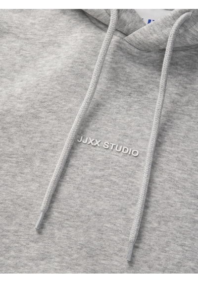 Jack & Jones Kadin Minimal Logo Baskili Kapüsonlu Sweatshirt - Studio - 12280152 Light Grey Melange Jack & Jones Kadin Minimal Logo Baskili Kapüsonlu Sweatshirt - Studio - 12280152 Light Grey Melange