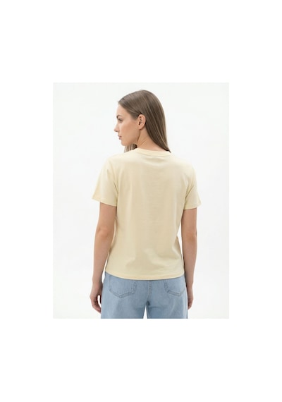 Boxy Fit Kadın Tshirt K.kol Light Yellow