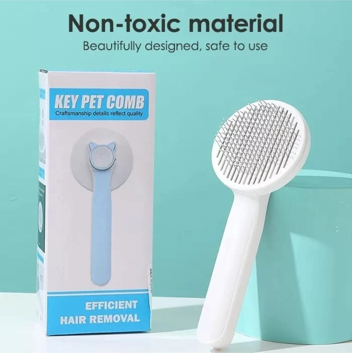 Key Pet Comb Kulaklı Lüx Basmalı Evcil Hayvan Tarağı 4320240000101
