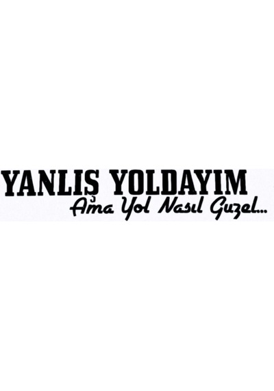 Yanlış Yoldayım Oto Sticker 16 4 Cm