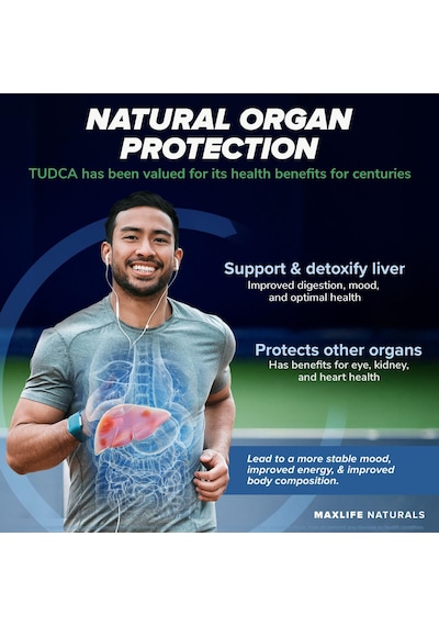 Maxlife Naturals Tudca Liver Tauroursodeoxycholic Acid Bile Salts Gallbladder Support Digestive Bala
