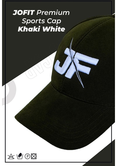 Jofit Premium Sports Şapka Haki-beyaz