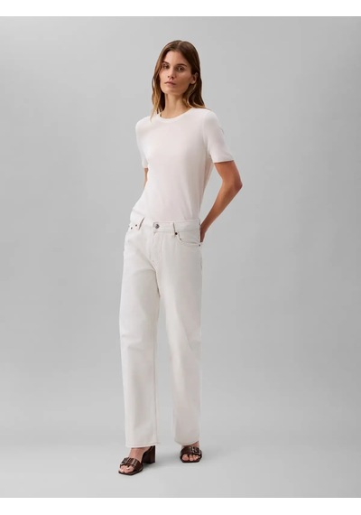 Calvin Klein Sıgnature 90s Straıght Beyaz Kadın Kot Pantolon