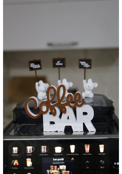 Coffee Bar Dekoratif Yazı - Kahve Köşesi Aksesuarı Açık Kahverengi Coffee Bar - 836016861