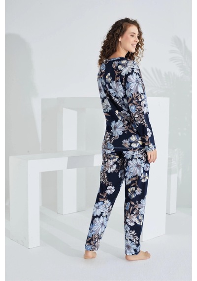 Etoile 98282 Kadın %100 Pamuk Uzun Kol Kadın Pijama Takımı 001