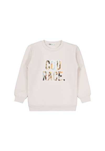 Civil Boys Cou Race Baskılı 2-5 Yaş Sweatshirt - Gri Taş