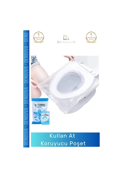 Klozetkapakpoşeti Hijyenik Tek Kullanımlık Pratik Sağlıklı Seyahat Tipi Klozet Kapağı Poşeti - 50 A Çok Renkli