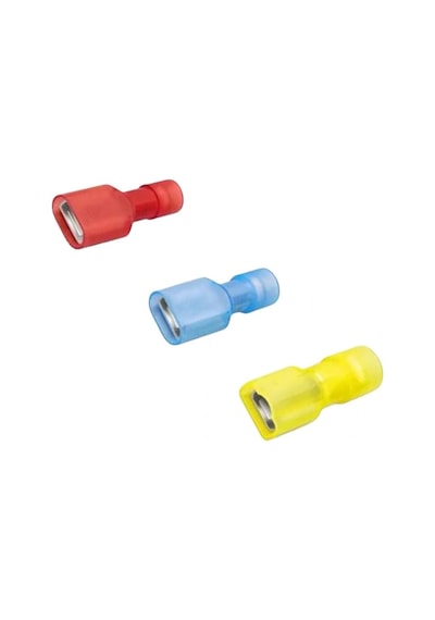 Pfd - 1638 0.5-1.5mm2 Tam İzoleli Polyamid Dişi Faston Kablo Ucu Kırmızı - 100 Adet