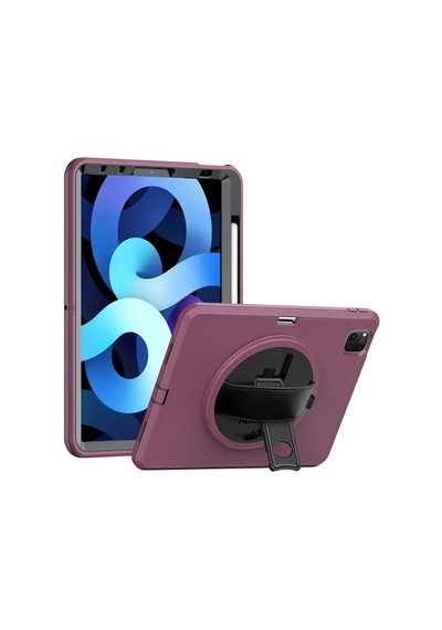 Mey İthalat Apple iPad Pro 11 2018 Kılıf Hand Strap Tablet Kılıfı - Mürdüm