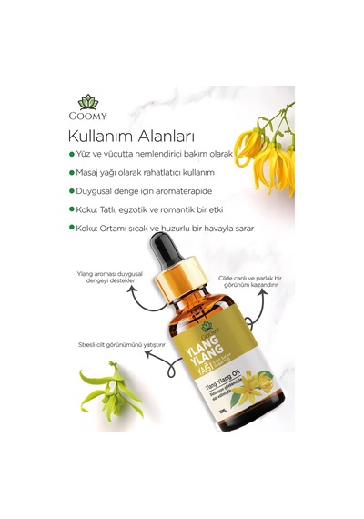 Goomy Ylang Ylang Uçucu Yağ Ylang Ylang Oil 10ml 10 ML