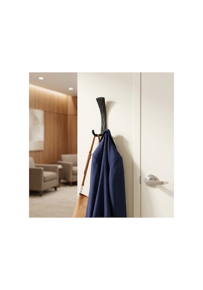 Emet Portmanto Askısı, Metal Vestiyer Askısı, Krom, Duvar Ve Dolap Askılığı 5'li Set Vidalı