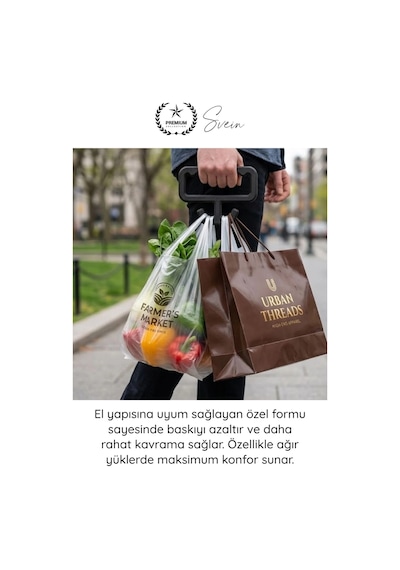 Tutacak Pratik Poşet Taşıma Aparatı Plastik Ergonomik Tutacak Market Alışveriş Dayanıklı Konforlu H Çok Renkli