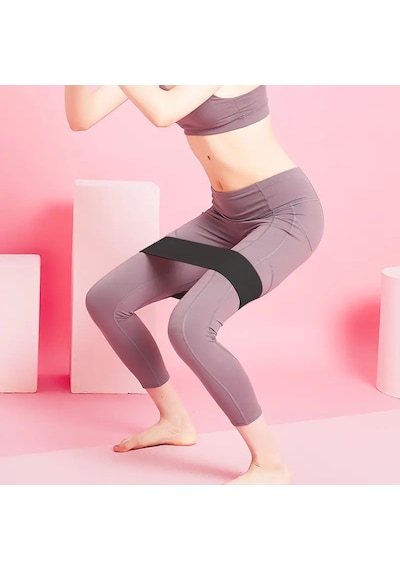 60 Cm Pilates Jimnastik Egzersiz Yoga Direnç Bandı Siyah-sert 6