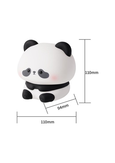 Masum Panda Silikon Gece Lambası Beyaz Beyaz