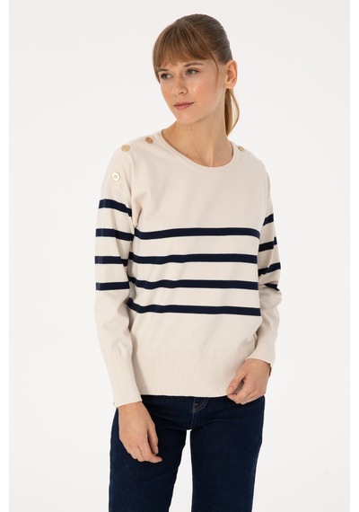 U.s. Polo Assn. Kadın Krem Kazak /triko 50317548-vr071 Krem