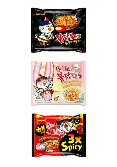 Samyang Buldak Hot Chicken Ramen Flavor 3 Adet Kombo Karışık Paket Helal