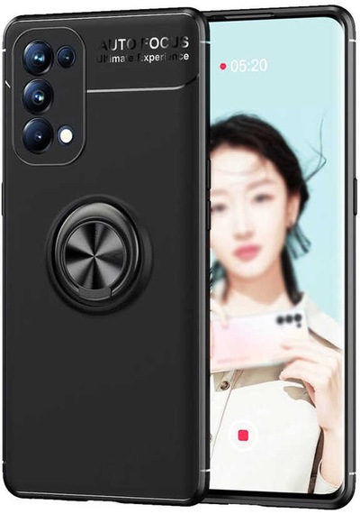Oppo Reno 5 5G Kılıf Yüzüklü Kamera Korumalı Range Ring Silikon Kılıf