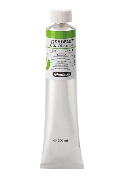 Schmincke Akademie Öl Color Yağlı Boya 200 Ml Seri 1 500 May Green Karışık, Çok Renkli