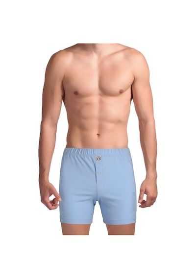 The Don Traditional Uzun Paçalı Erkek Boxer Açık Mavi Renk