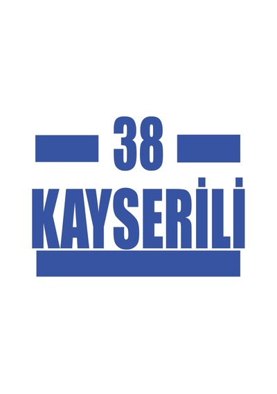 38 Kayserli Araba Sticker 17x17 Cm Mavi