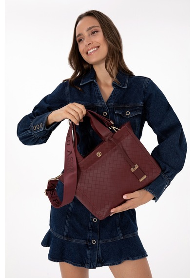 U.S. Polo Assn. Kadın Bordo Kol Çantası 50317799-VR014